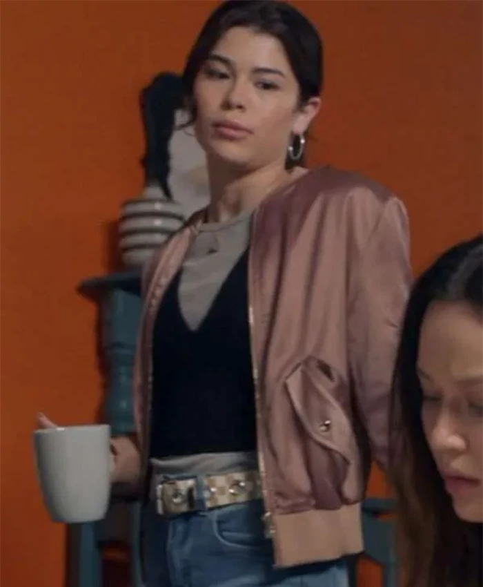 Tamara Colins The Rookie Satin Bomber Jacket For Sale