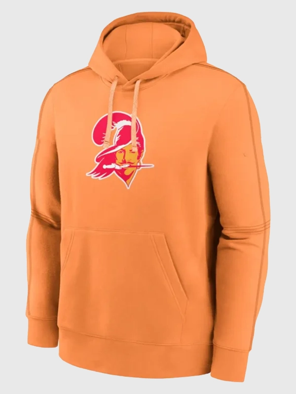 Tampa Bay Buccaneers Throwback Logo Club Orange Hoodie