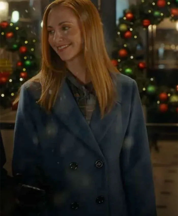 Tara Yelland We Met in December Blue Wool Coat