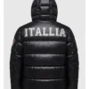 Team Italy Olympics 2026 Black Puffer Jacket For Sale