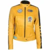 The Bride Kill Bill The Whole Bloody Affair Uma Thurman Yellow Motercycle Leather Jacket