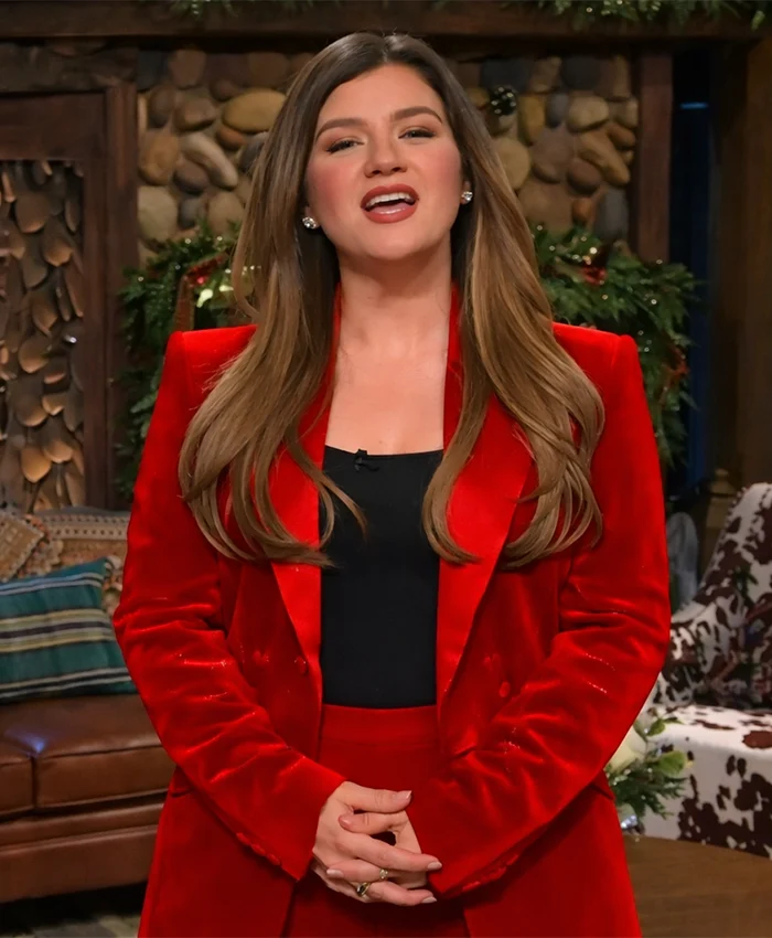 The Kelly Clarkson Show Red Velvet Blazer