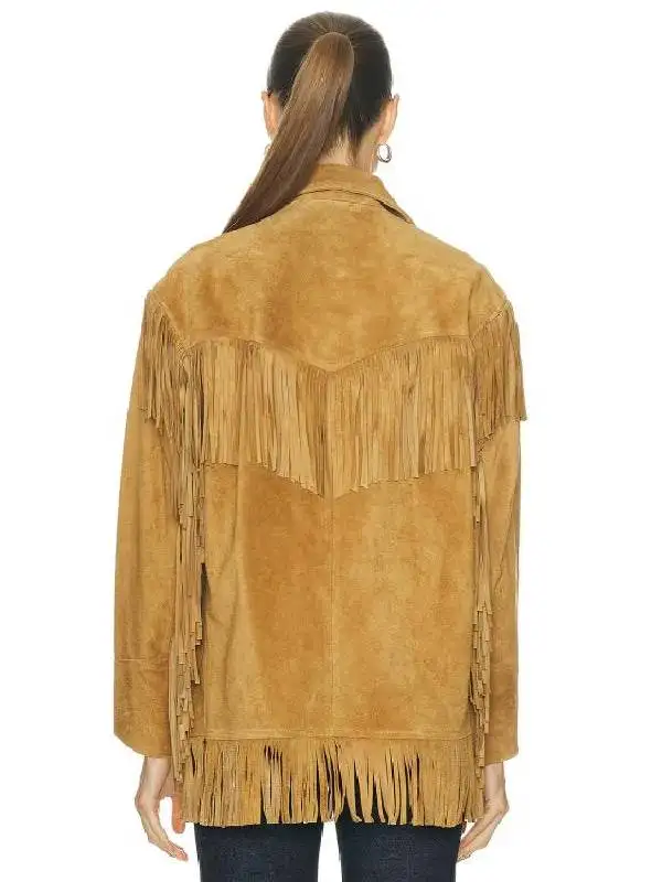The Real Housewives of Beverly Hills Season 15 TV Series Rachel Zoe Fringe Brown Jacket