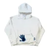 Thermal White Blue Pullover Hoodie