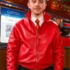 Timothee Chalamet Marty Supreme Premiere Red Jacket