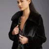 Trina Robinson General Hospital Black Fur Jacket For Sale