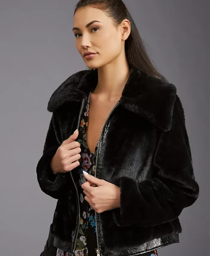 Trina Robinson General Hospital Black Fur Jacket For Sale
