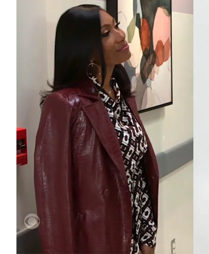 Trisha Mann Beyond the Gates Leather Trench Coat