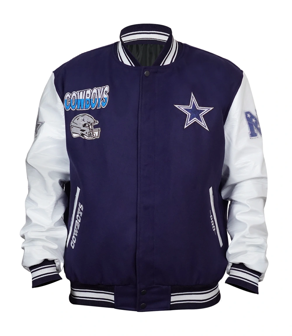 Turn It Up Dallas Cowboys Classic Rib Varsity Jacket