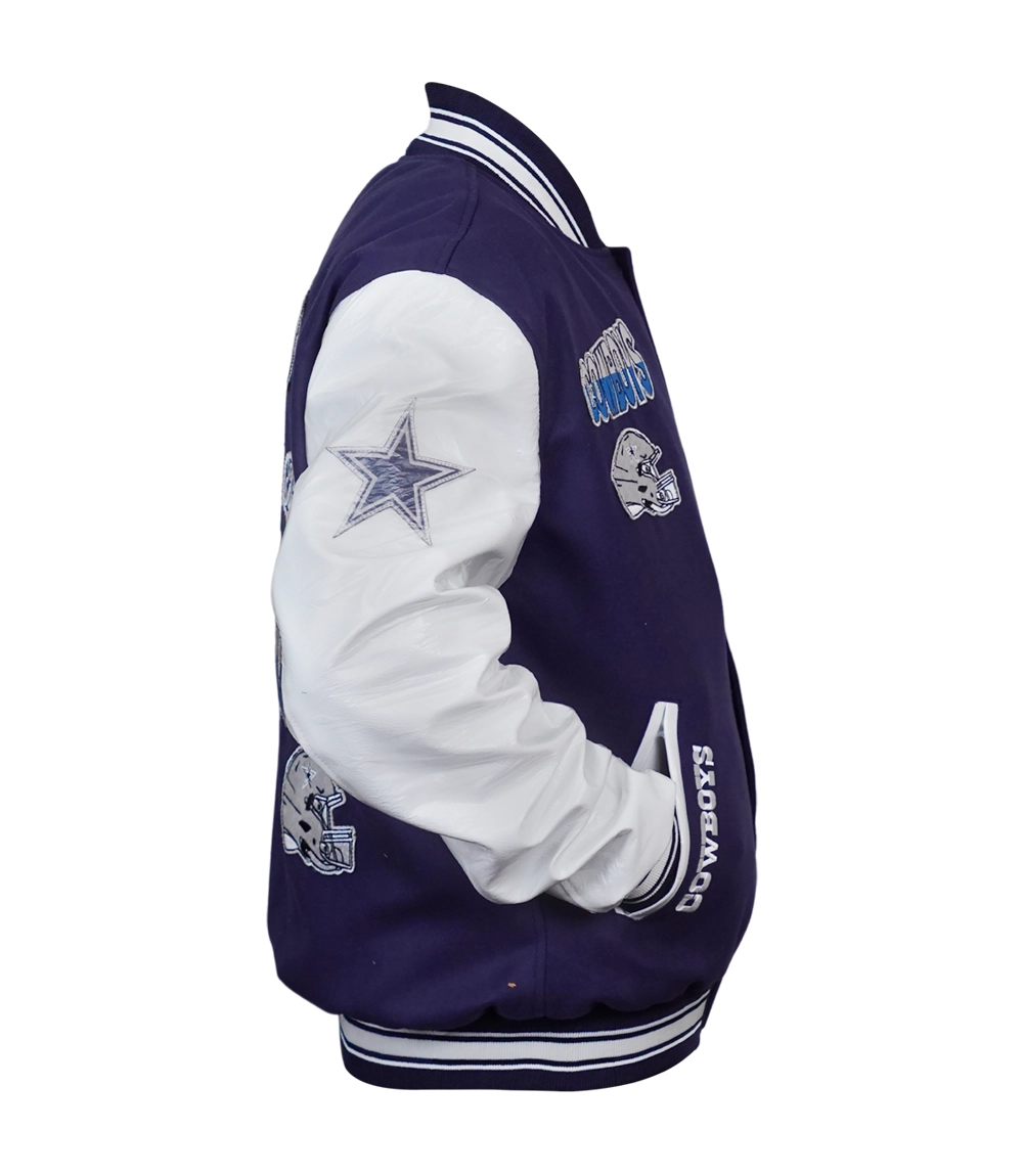 Turn It Up Dallas Cowboys Rib Varsity Jacket