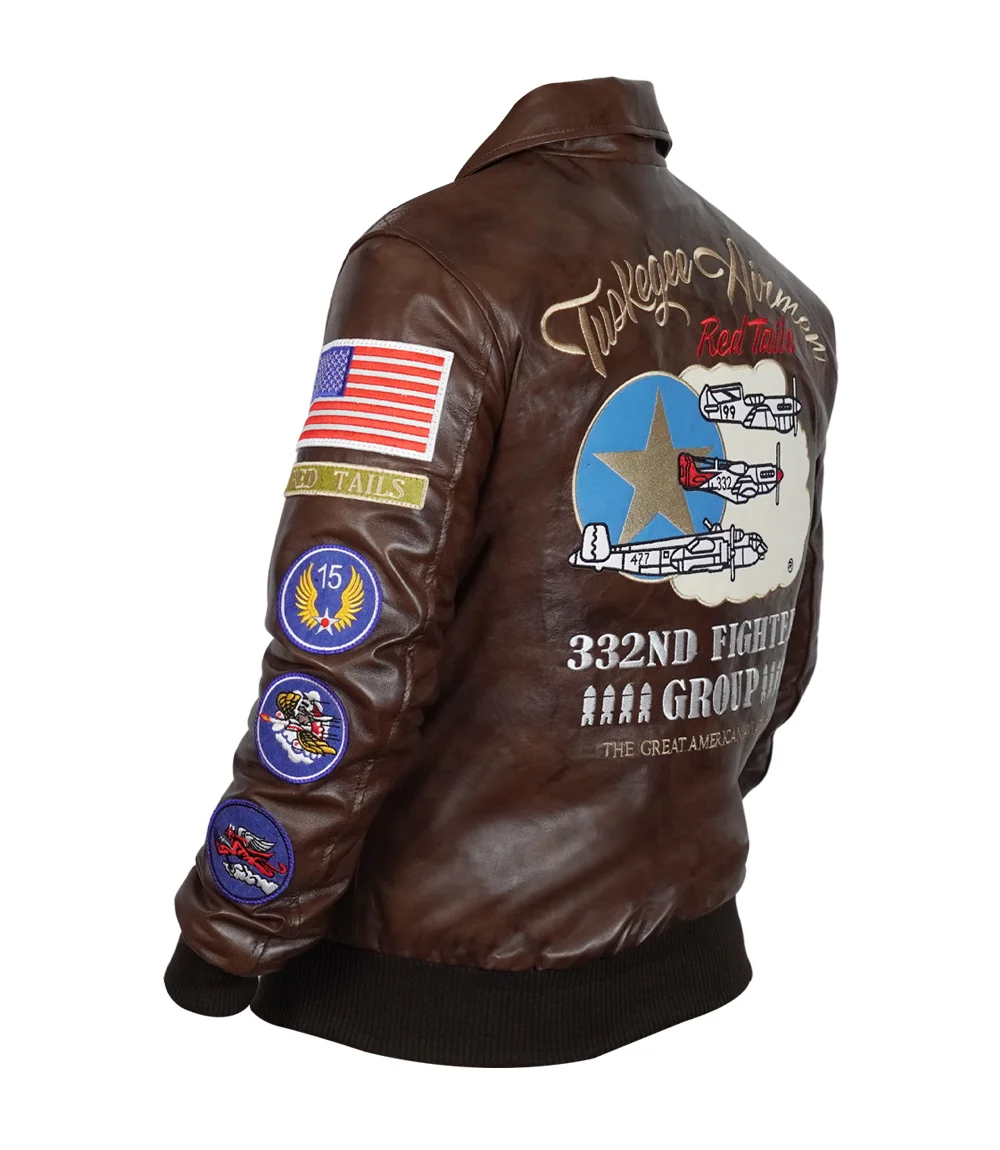 Tuskegee Airmen Leather Bomber Jacket For Men and Women