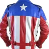 USA Flag Leather Biker Jacket For Sale