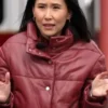 Vicky Nguyen The Today Show Maroon Puffer Jacket