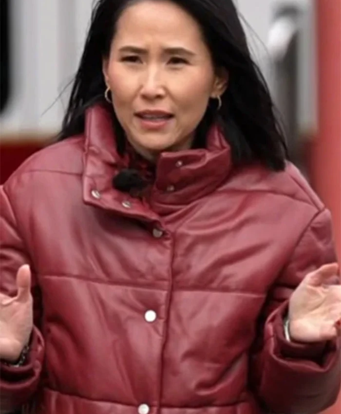 Vicky Nguyen The Today Show Maroon Puffer Jacket