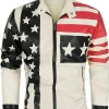 Vintage American Flag Leather Jacket