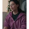 Violet Wilner Mistletoe Murders S02 Purple Hooded Jacket