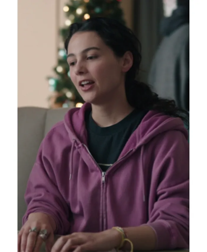 Violet Wilner Mistletoe Murders S02 Purple Hooded Jacket