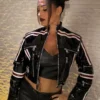 WWE Nikki Bella Black Leather Jacket