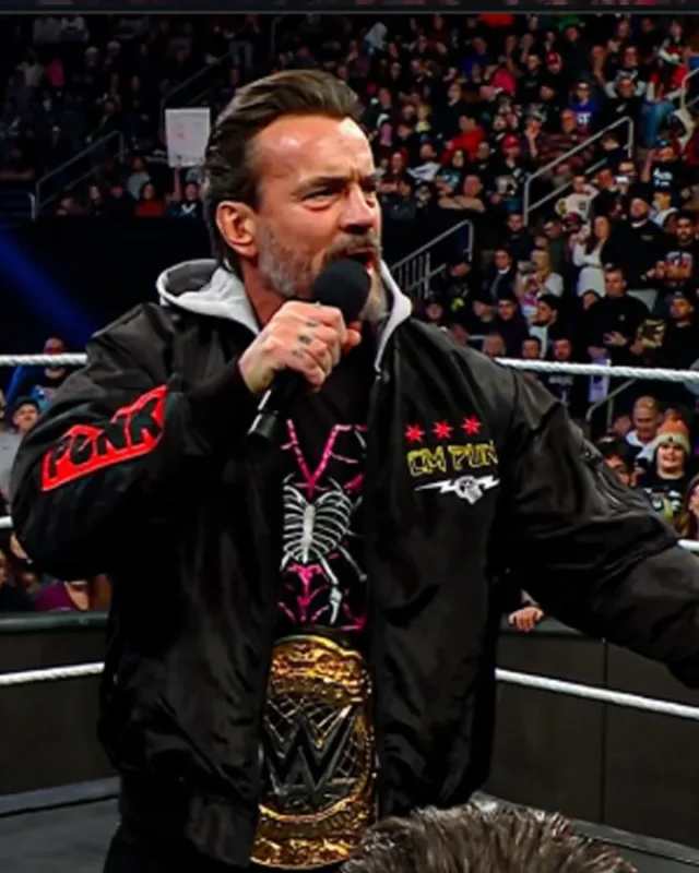WWE Raw CM Punk Black Hooded Jacket for Men and Women