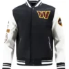 Washington Commanders Black White Varsity Jacket