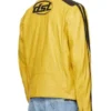 Watch What Happens Live 2025 Ciara Miller Yellow Leather Motorcycle Jacket