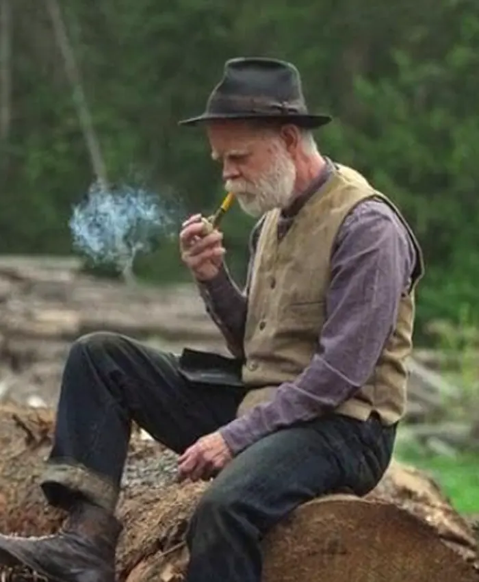 William H. Macy Train Dreams Beige Vest