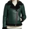Womens Shearling Leather Jacket