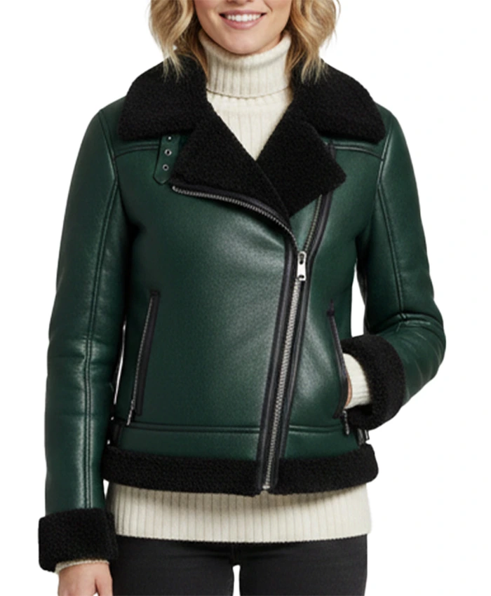 Womens Shearling Leather Jacket