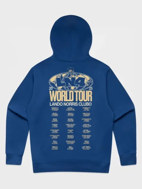 World Tour Lando Norris Blue Hoodie