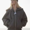 Zara Larsson Up Close Grey Hooded Jacket