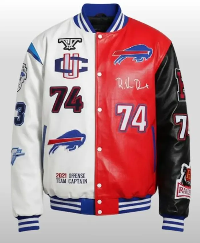 2026 Buffalo Bills American Football Player Ryan Van Demark Signature Leather Jacket