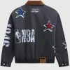 2026 Los Angeles Off Season All-Star Workwear Canvas Dark Gray Graphic Print Jacket