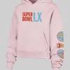 2026 Super Bowl LX ’47 Stoney Clover Lane Women’s Crop Hoodie - pink