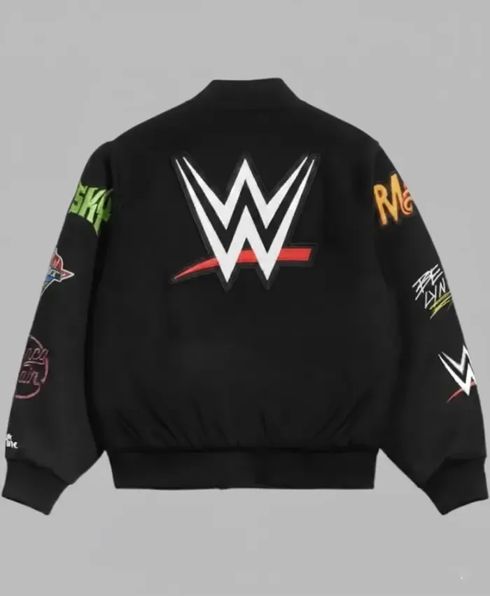 2026 WWE Superstar Black Varsity Bomber Jacket