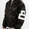 8 Ball Seinfeld Black Leather Jacket Side