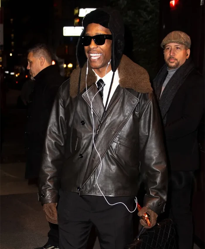 A$AP Rocky NYC 2026 Shearling Aviator Jacket