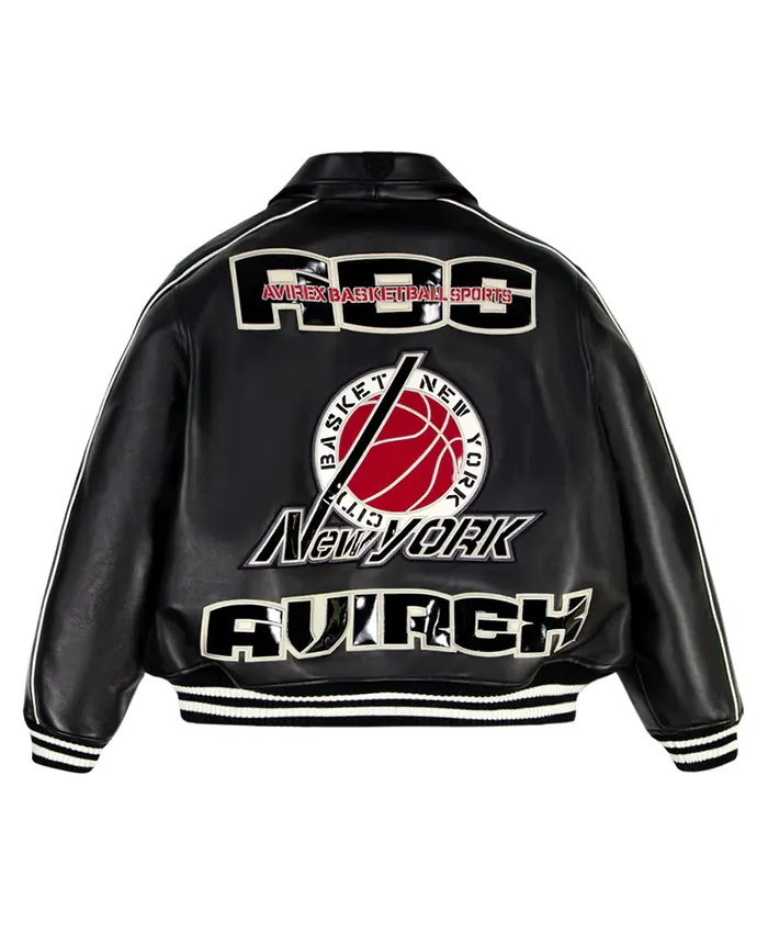AVIREX Basketball Leather Jacket For Sale