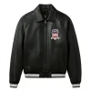 AVIREX Icon Leather Bomber Jacket Black