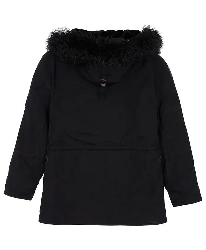 AVIREX Snorkel Fur Hooded Jacket Black Back