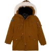 AVIREX Snorkel Fur Hooded Jacket Brown