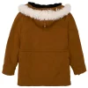 AVIREX Snorkel Fur Hooded Jacket Brown Back