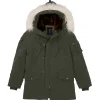 AVIREX Snorkel Fur Hooded Jacket Grey