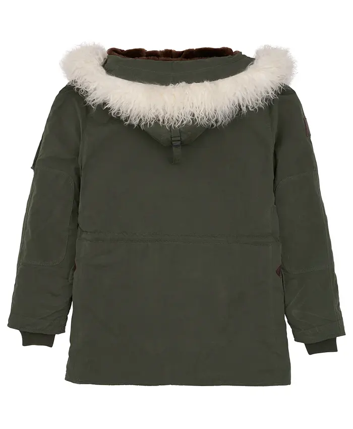 AVIREX Snorkel Fur Hooded Jacket Grey Back