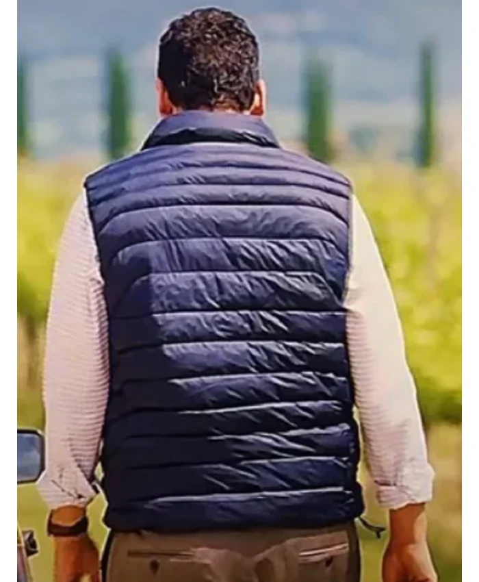 Adam San­dler Jay Kel­ly Blue Puffer Vest For Sale