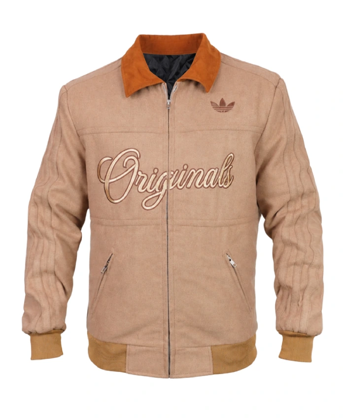 Adidas Chinese New Year bomber jacket with two outside pockets and full-length sleeves