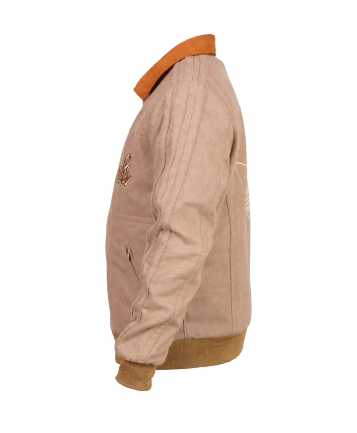 Adidas Chinese New Year 2026 oversized brown bomber jacket with ribbed cuffs