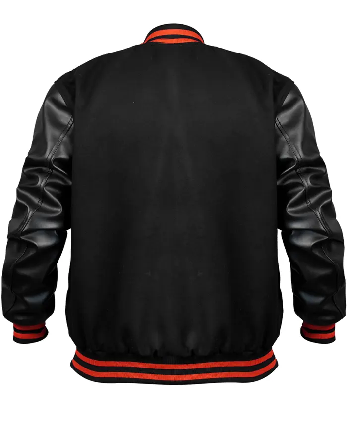 American Football Player Austin McNamara Texas Tech Black Bomber Jacket