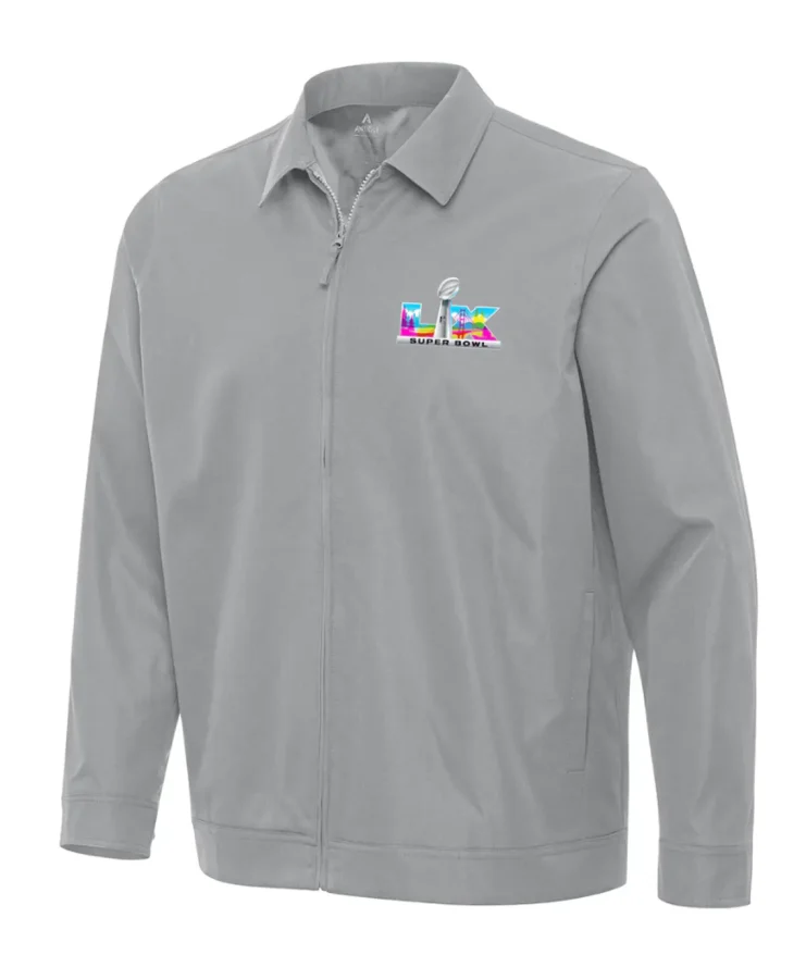 Antigua Super Bowl LX Pivot Full-Zip Grey Jacket For Sale