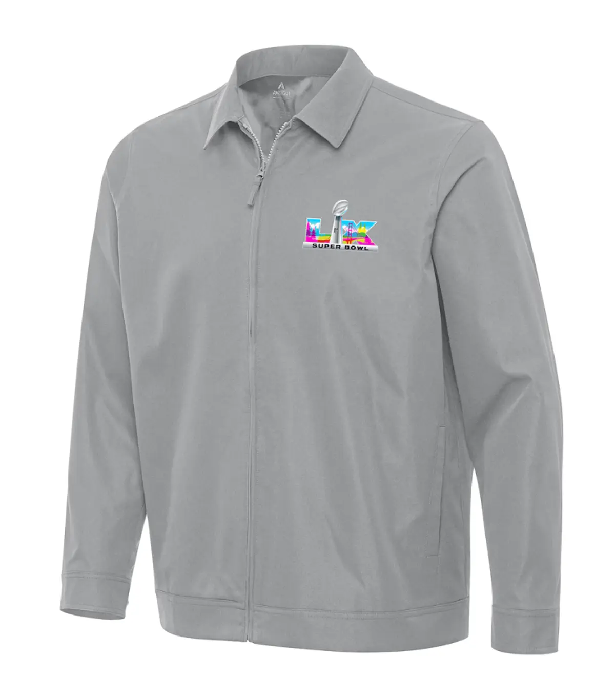 Antigua Super Bowl LX Pivot Full-Zip Grey Jacket For Sale