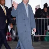 Ashton Kutcher New York City 2026 Grey Coat